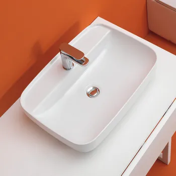 Раковина накладная Kerasan Tribeca 60х43, h 150мм с 1 отверстием под смеситель, белый матовый 514030*1 Bianco matt