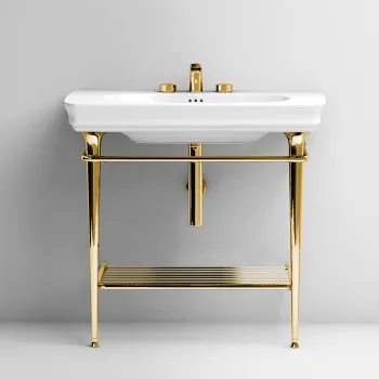 Металическая структура Quadra Artceram Civitas 70х40хh80,5, полка сетка, напольная, золото CIA008 73 oro