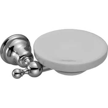 Мыльница подвесная керамическая Cisal Arcana белый/хром AR09060021