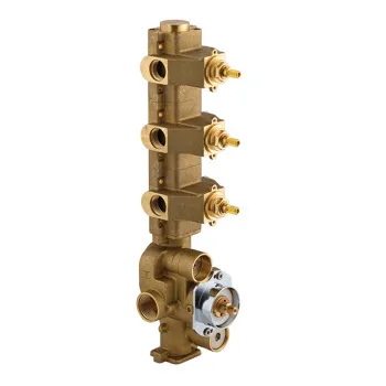 Встраиваемая часть для термостатического смесителя Carimali с 3-мя независимыми выходами хром W21039CR