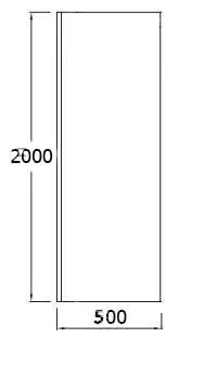 Душевое ограждение 50x200 Jacob Delafon Contra E22L50-GA