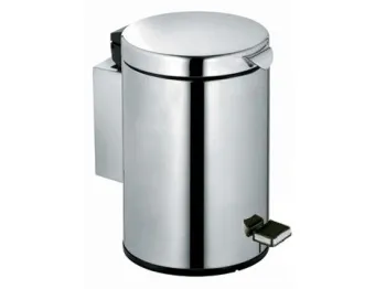 Ведро для мусора Keuco Plan 14977010000 с крышкой и педалью, 3 л, хром