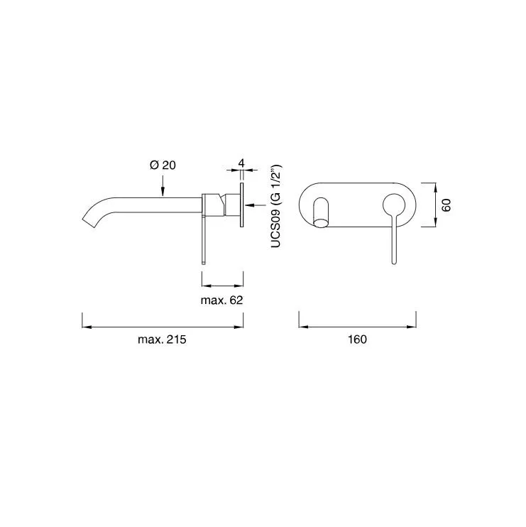 Cмеситель для ванны CEA Design Innovo INV 12 L сталь