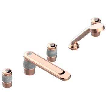 Смеситель на борт ванны THG Corvair Fior Di Bosco U8K-H62-1132SG blush pvd