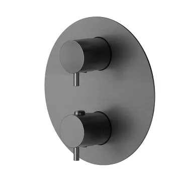 Смеситель для душа термостат Newform X-steel 316 с переключателем до 5 источников, для 31061/31020/27888/27889, PVD Brushed gun metal 69663EX.59.064