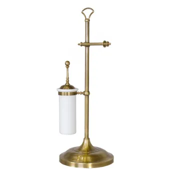 Стойка напольная с бумагодержателем и ершиком Devon&Devon Single бронза SL12BR