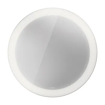 Duravit Happy D.2 Plus Зеркало круглое d900 мм, декор: radial, LED 3500, 41w, сенсор, регулировка яркости, приглушение света + выключатель