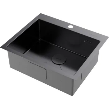 Мойка кухонная Omoikiri Akisame 59-GM вороненая сталь 4973096