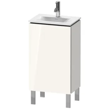 Duravit L-Cube Тумба напольная под раковину # 073345, 1 стеклянная полка, 1 дверца, петли слева, 704x440x311мм, цвет White High Gloss
