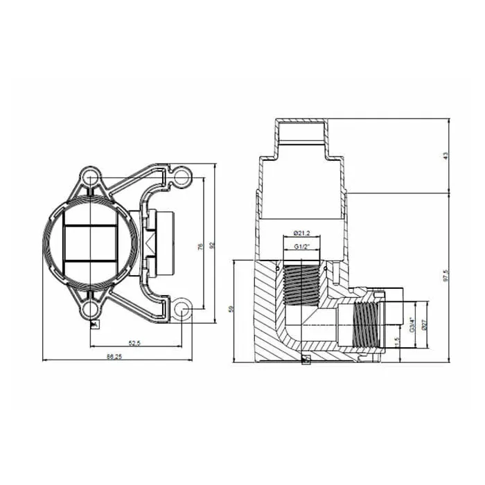 Встройка для внеш части Almar E192000/1, E134008