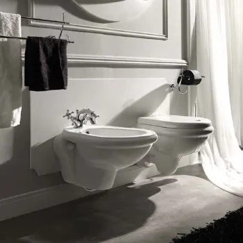 Биде подвесное Kerasan Retro 52x38, с 1 отв под смеситель, белый 102601*1