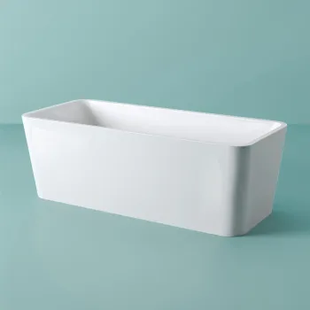 Ванна из искусственного камня Artceram Square 180x80 ACW004 01 00 bianco lucido