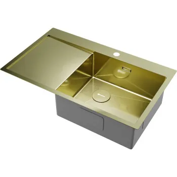 Мойка кухонная Omoikiri Akisame 86-LG-R светлое золото R 4997046