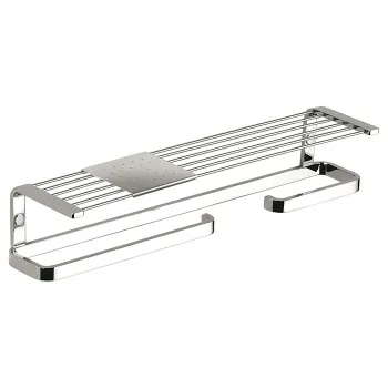 Полка Colombo Time 44.5см DX, с полотенцедержателм и держателем для туалетной бумаги., хром W4276D.CR