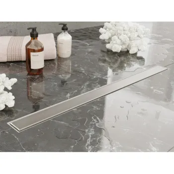 Трап душевой Plumberia Selection PS MODULAR 4x120 2устор. накладка из нерж.стали, комбинир.затвор с горизонт. выпуск Ду 50мм,40л/мин, браш.нерж.сталь, PSM120MT