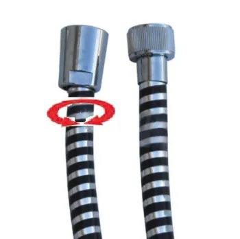 Шланг душевой Ramonsoler 1,7м в пвх оплётке с шарниром полосатый 245002C