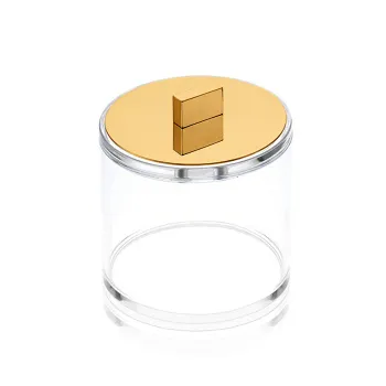 Баночка универсальная Decor Walther Sky DMD L 11.3x12 с крышкой, акрил, золото 981020
