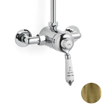 Смеситель универсальный Devon&Devon с ручкой белой бронза MARD72BR