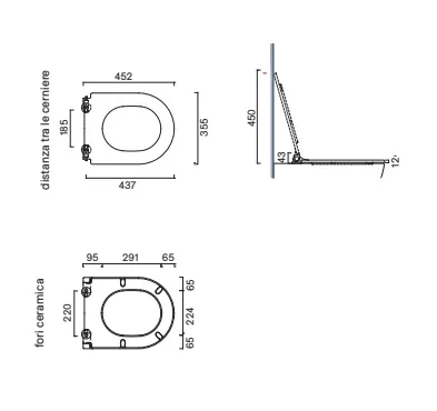 Сиденье для унитаза 47×36 Catalano COMFORT Bianco lucido 0951700001
