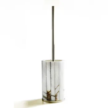 3SC RIGATO Ершик туалетный напольный d11хh44 см, цвет алебастр/золото