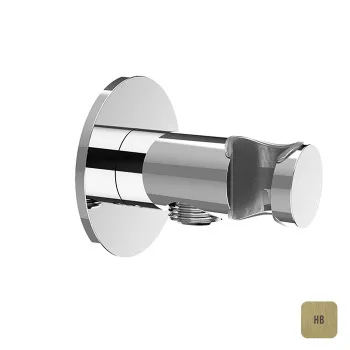 Вывод из стены с держателем для душевой лейки Almar, латунь брашированная pvd E095037.HB