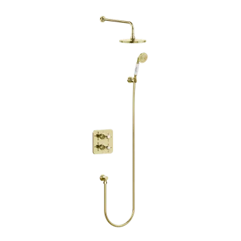 Душевой комплект Burlington Guild GUSHOWERPACKSQ3G золото