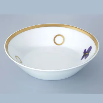 Поднос керамический THG Capucine Mauve Decor Or A7D-A02-4614 белый