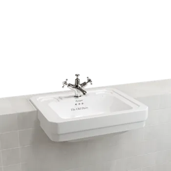 Встраиваемая раковина Burlington Bespoke/Lettering B12 1TH TRA белый