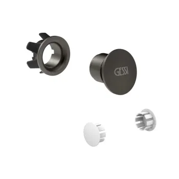 Комплект заглушек для перелива и боковых отверстий Gessi 37587.707 Black Metal Brushed PVD