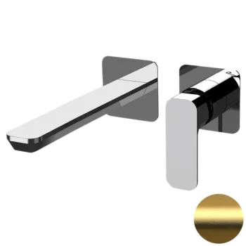 Смеситель для раковины Daniel Tiara TA632PLDP золото брашированное