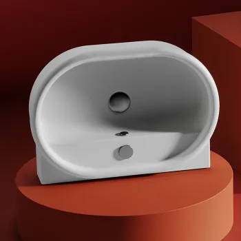 Раковина накладная Artceram Brera 65х46х18, без отв., белый матовый BRL004 05 00