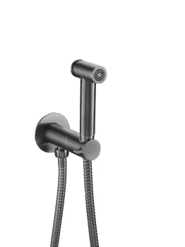 Гигиенический душ с прогрессивным смесителем Benesque Lumiere 26010103 черный брашированный