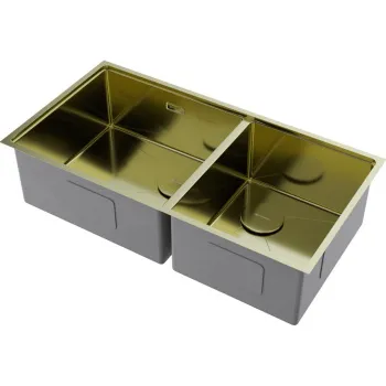 Мойка кухонная Omoikiri Taki 85-2-LB-U/IF-LG светлое золото 4997038