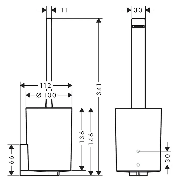 HG WallStoris Держатель для туалетного ершика, матовый белый