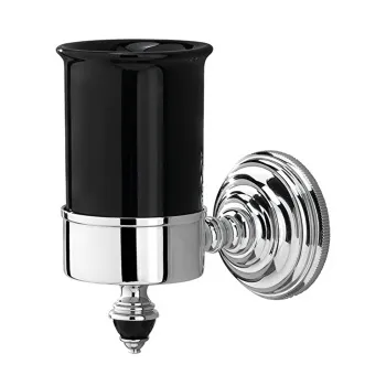 Стакан подвесной Devon&Devon Black Diamond черная керамика хром BLKD503CRNE