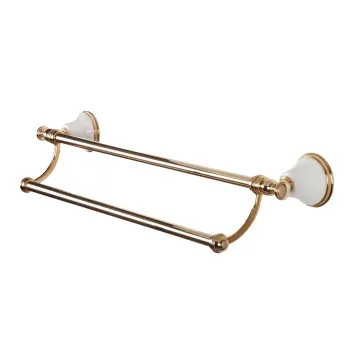 Полотенцедержатель двойной Tw Harmony 012 58см, белый/золото TWHA012bi/oro