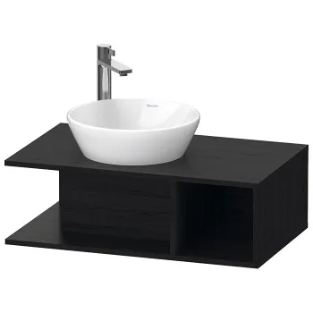 Duravit D-Neo Тумбочка подвесная компакт, 260x800x480 мм, 1 открытое отделение на правой стороне, цвет: Black Oak