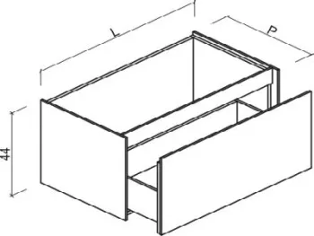 Тумба для ванной Brenta Fly 120 см подвесной дерево 1 ящик (FL110.120.49.W)