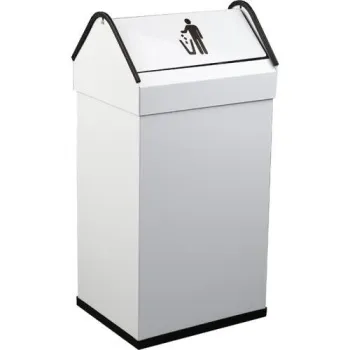 Контейнер для мусора Nofer прямоугольный из окрашенной стали белый 40 л. 14118.2.W