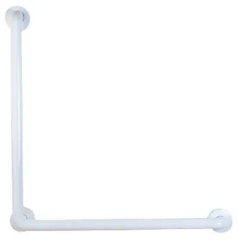 Поручень Nofer угловой для людей с огр. возможностями 600х600 мм из алюминия покрытый нейлоном 15060.NBA