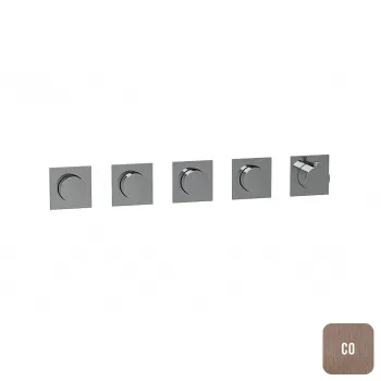 Термостатический смеситель с Almar 4 кнопками-ручками, copper brushed pvd E180490.CO