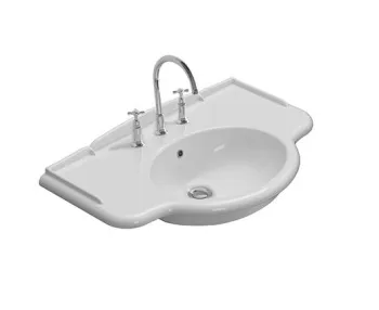 Раковина Globo Paestum подвесная/для установки на мебель размер 90x56 см цвет bi (Bianco) PA056BI