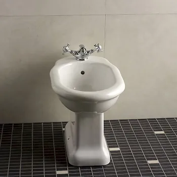 Биде напольное Devon&Devon Etoile 1 отв. под смесит. 33x54xh38 белый IBBID1FET