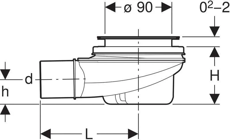 Сифон для душевого поддона Geberit 150.550.00.1