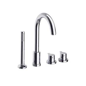 Смеситель на борт ванны Ramonsoler Drako термостатический с изливом и ручным душем 333303TM