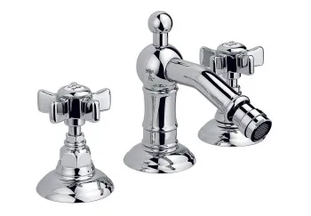 Смеситель для биде Nicolazzi Dames Anglaises на 3 отверстия, с донным клапаном, излив: 127мм, хром 1415CR18