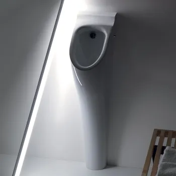 Писсуар напольный в комплекте с сифоном и креплением Kerasan Aquatech белый 373001