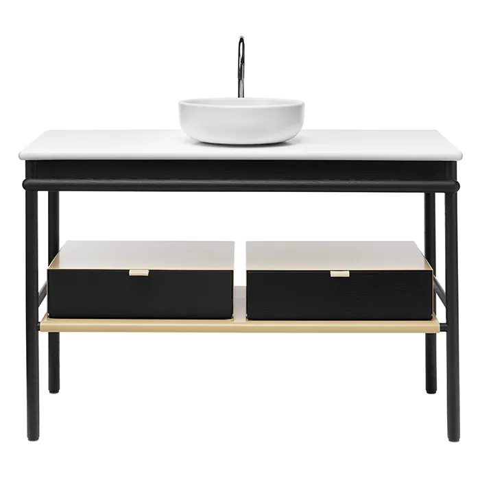 Burgbad Mya Комплект напольной мебели 120x50x79 см, цвет: дуб черный/белый SFKH120 F3192 C0037*1