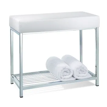 Скамья с полочкой Decor Walther DW 77 60x30x52 хром/белый 505104