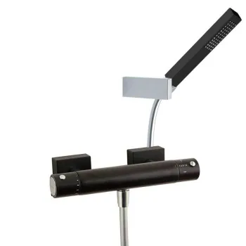 Смеситель термостатический Ramonsoler Arola для душа с душевым комплектом чёрный 263402KNM